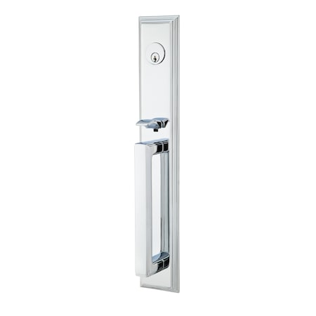 Emtek Bright Chrome Handleset, 4202SQUUS26 4202SQUUS26